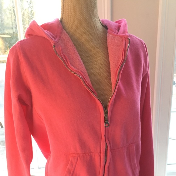 Pink Zipper Sweatshirt Hoodie - Picture 2 of 8